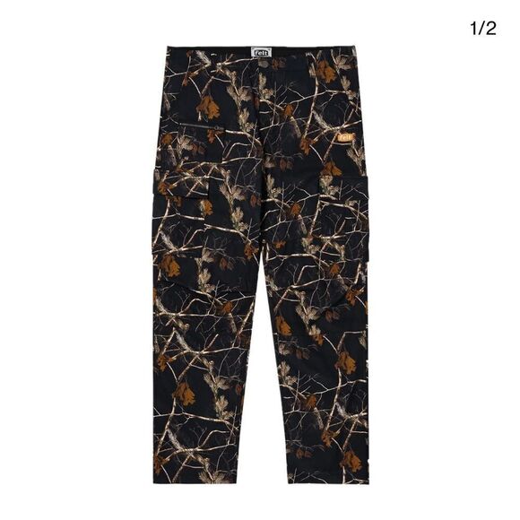 FELT men’s field cargo pants camo print loose fit streetwear skate Sz 34 - Picture 1 of 10